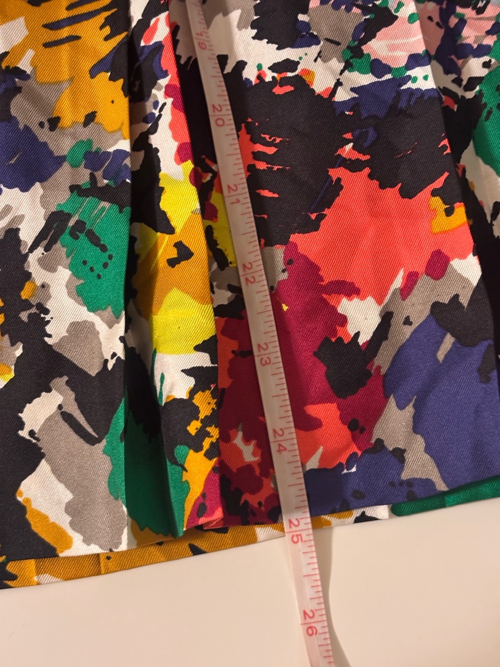 J.Crew 100% Silk Preppy Artsy Abstract Pleated Skirt Multicolor A-Line 6 - Picture 10 of 10